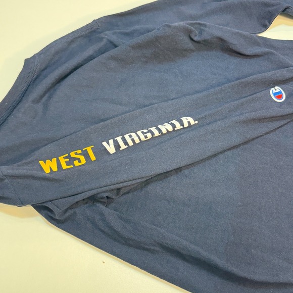 West Virginia WVU Mountaineer Basketball Champion T-Shirt Youth 7-8 Medium Blue - Picture 4 of 7